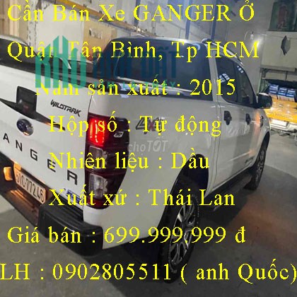 Cần Bán Xe GANGER Ở Đường Số 1, Phường 10, Quận Tân Bình, Tp Hồ Chí Minh