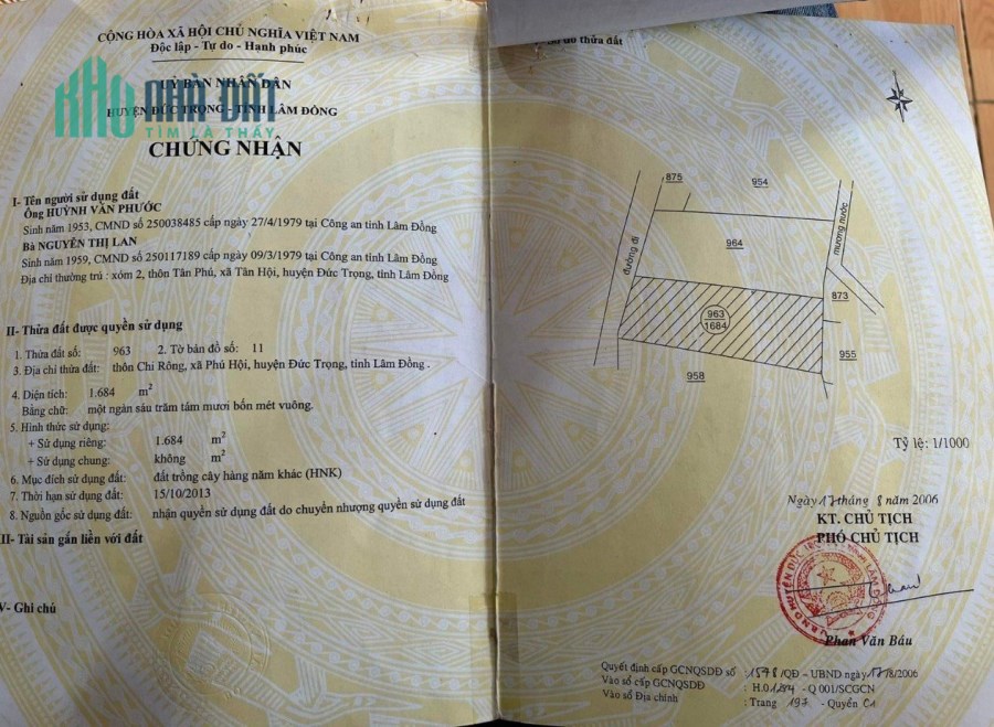 Sở Hữu Ngay Lô Đất Đẹp Tại Huyện Đức Trọng, Tỉnh Lâm Đồng.