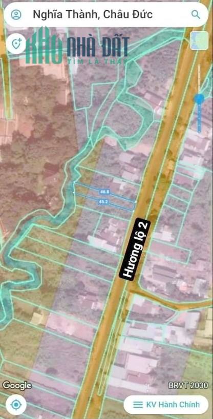 Bán lô đất đẹp 7 x 45m, có 40TC, Mặt tiền Hương Lộ 2- Xã Hòa Long