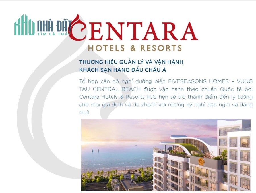 Fiveseasons Homes Central Beach chuẩn 5 sao Liên hệ : 0901325595