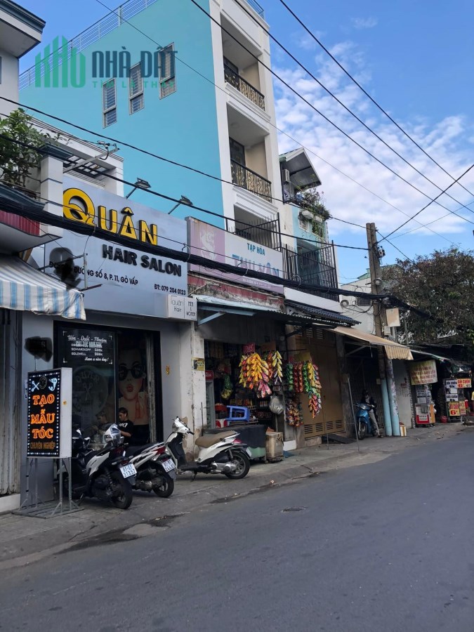 Mặt tiền Đừơng số 8 P.11 GV, 60m2 cho thuê 20tr/th, Giá 6 tỷ