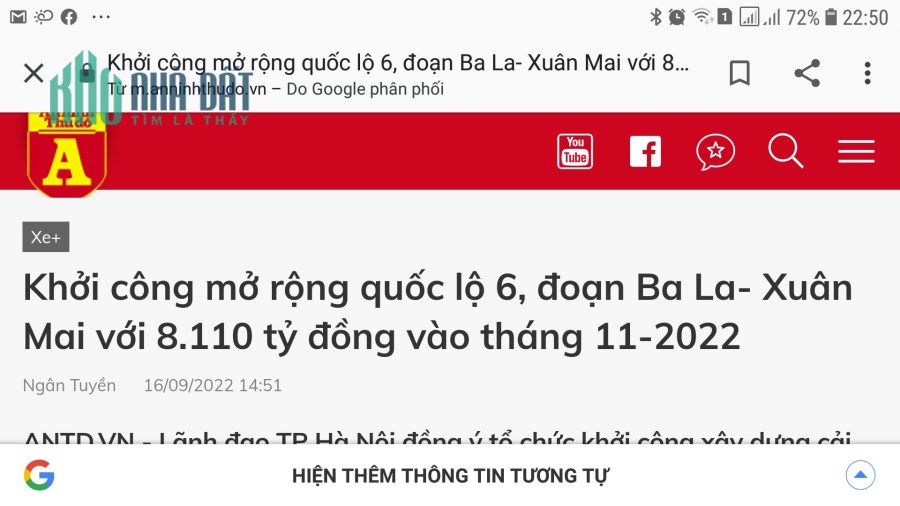 Bán 144m2 đất- mặt tiền 6.4m tại Biên Giang- HĐ, giá 10.1 tỷ