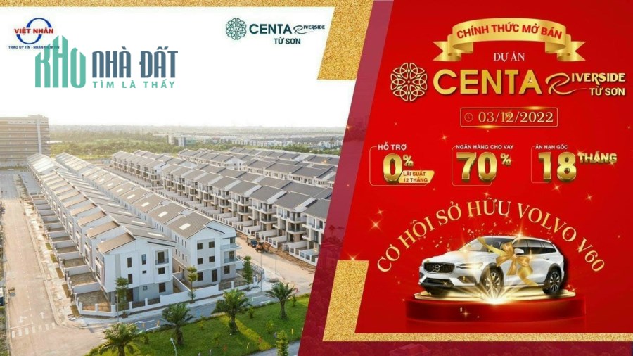 mở bán centa riverside thành phố từ sơn tỉnh bắc ninh giá gốc chủ đầu tư