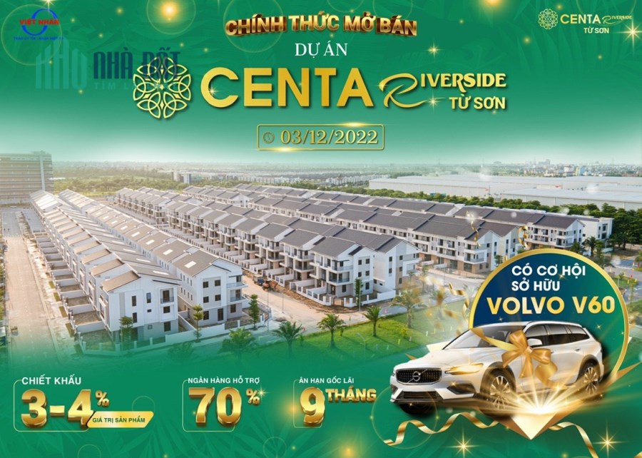 📣📣📣 THÔNG BÁO MỞ BÁN  CENTA RIVERSIDE - BIỆT THỰ SÔNG ĐẦU TIÊN TẠI TP TỪ SƠN