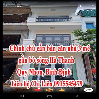 Chính chủ cần bán căn nhà 3 mê gần bờ sông Hà Thanh