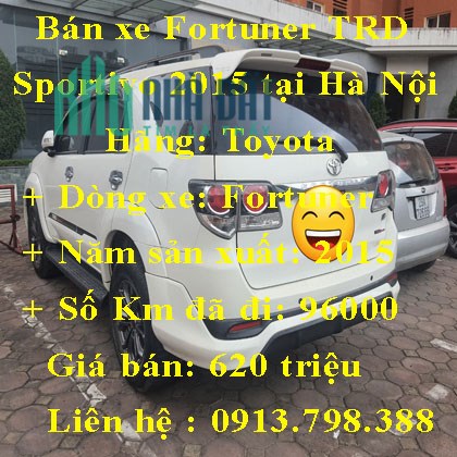 Bán xe Fortuner TRD Sportivo 2015 tại Hà Nội