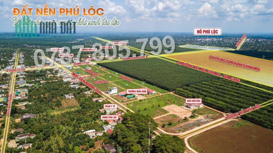 Bán đất xã Phú Lộc full thổ cư, cạnh trung tâm hành chính mới Đăk Lăk