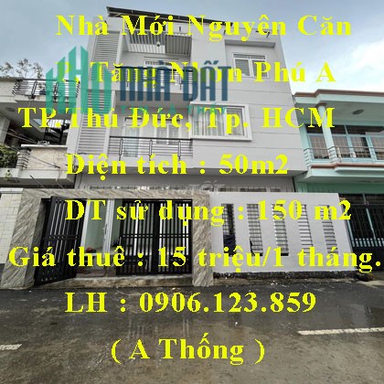 Nhà Mới Nguyên CănPhường Tăng Nhơn Phú A (Quận 9 cũ), Thành phố Thủ Đức, Tp Hồ Chí Minh