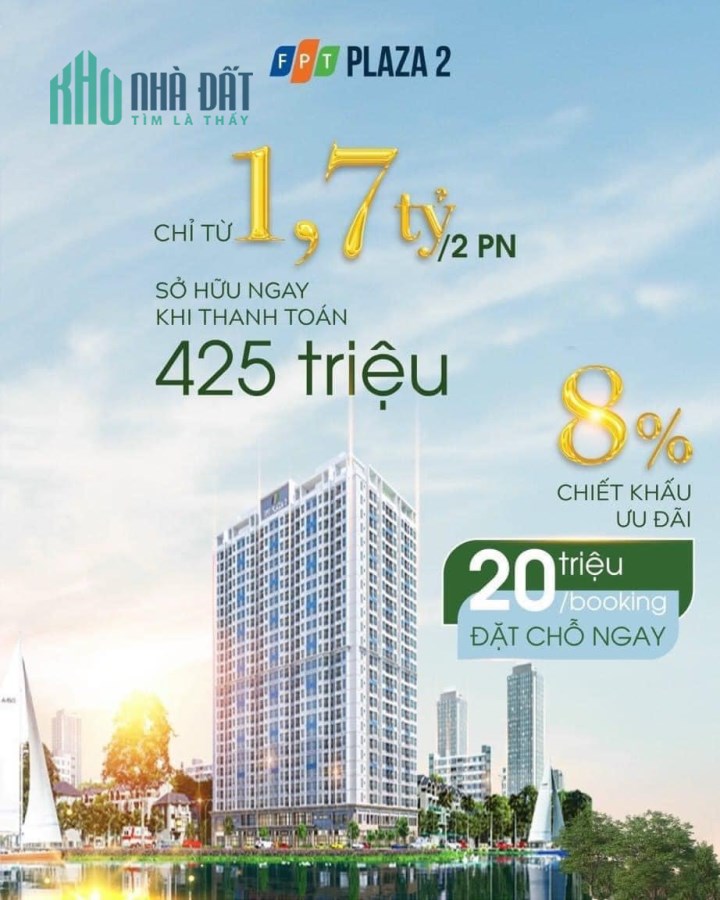 Chỉ với 1.7 TỶ sở hữu ngay CĂN HỘ tại FPT city Đà Nẵng