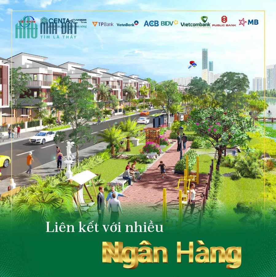 Mở bán trực tiếp biệt thự ven sông Centa Riverside Từ sơn