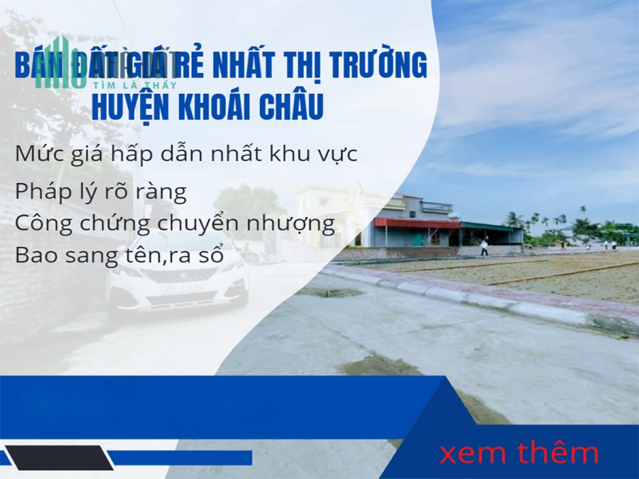 Bán đất giá rẻ khu vực Khoái Châu