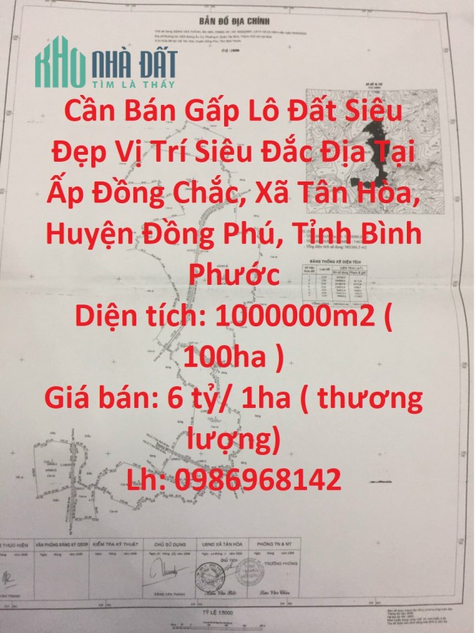 Cần Bán Gấp Lô Đất Siêu Đẹp Vị Trí Siêu Đắc Địa Tại Huyện Đồng Phú, Tỉnh Bình Phước