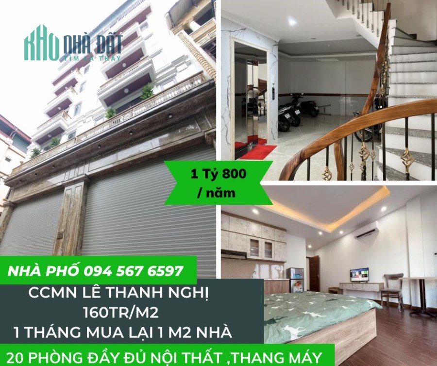 Bán CCMN phố Lê Thanh Nghị, Kênh đầu tư hiệu quả và an toàn nhất hiện nay, chỉ 162tr/m2