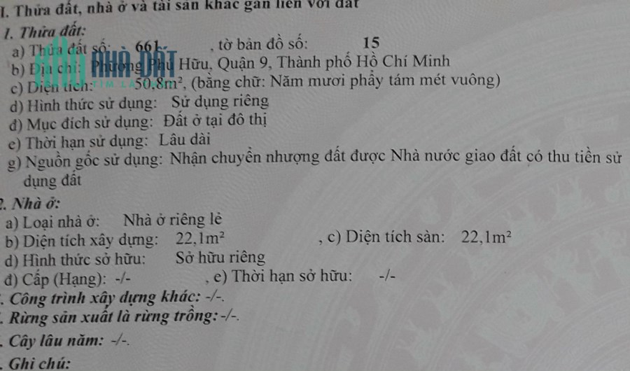 Chính chủ bán lô đất 5x10m giá chỉ 2.52 tỷ gần vòng xoay Phú Hữu, sát quận 2