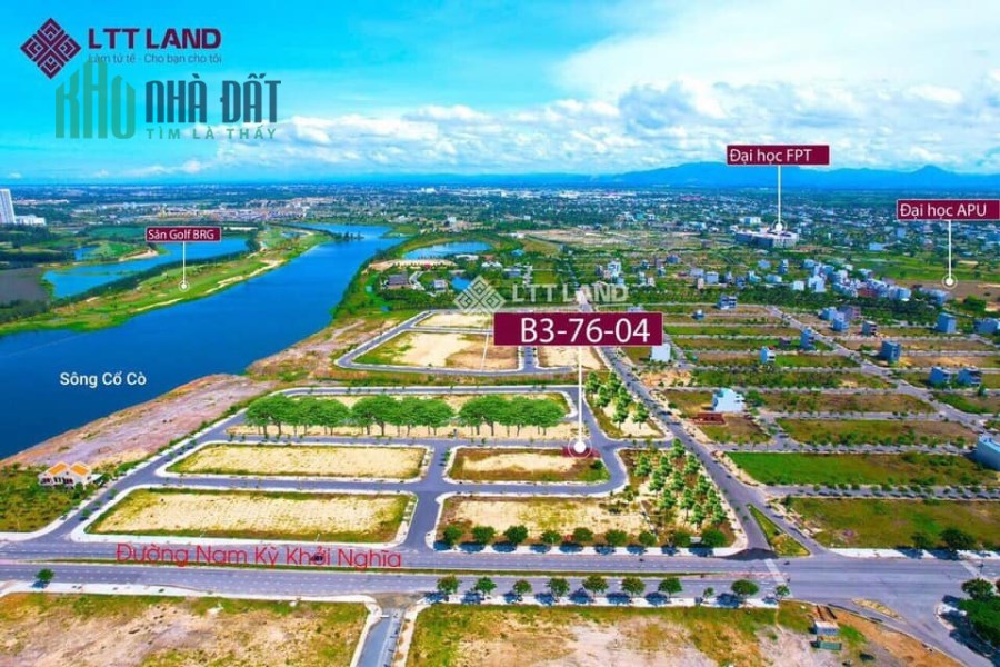 Chào bán lô đất biệt thự khu đô thị FPT 153m2 gần sông Cổ Cò