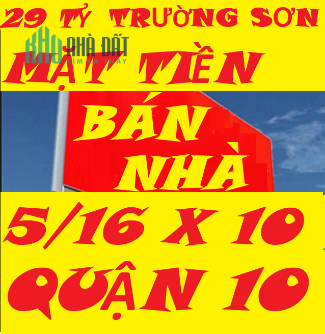 🔥MUA BÁN NHÀ ĐẤT , QUẬN 10, MẶT TIỀN 5/16M X 10M , 5 TẦNG CỰC ĐẸP