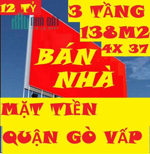 🔥MUA BÁN NHÀ ĐẤT, QUẬN GÒ VẤP, MẶT TIỀN 138M2 3 TẦNG GIÁ RẺ HẠT DẺ