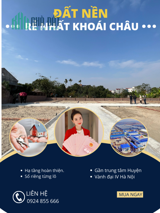 Đất nền Đông Kết sổ đỏ từng lô, hạ tầng hoàn thiện sát ngay trung tâm thị trấn