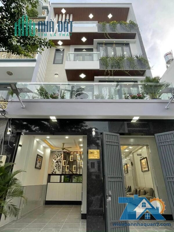 Bán Biệt Thự - Phố Liền Kề Huỳnh Tấn Phát Nhà Bè, 82m2, 4 tầng, 6.6m x 12.5m, KDC Green Riverside,
