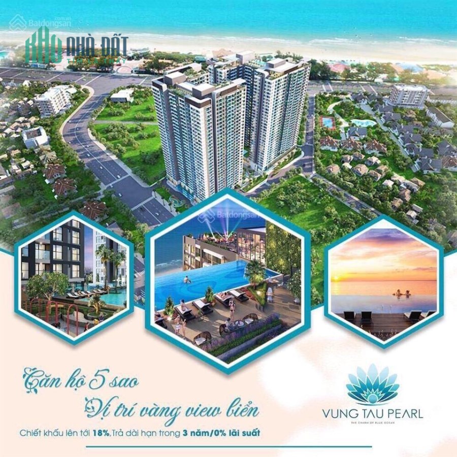 Căn Vũng Tàu Pearl 1PN view nội khu giá tốt không chênh.