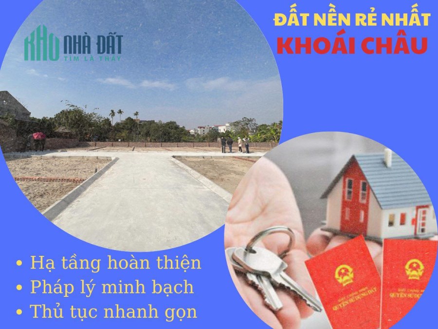 BÁN ĐẤT GIÁ RẺ TẠI KHOÁI CHÂU HƯNG YÊN