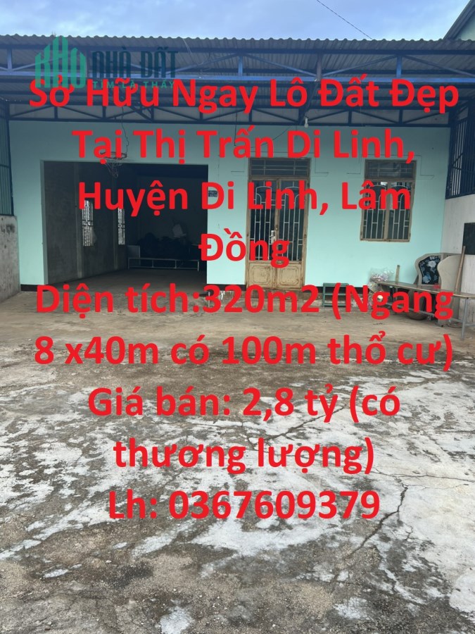 Sở Hữu Ngay Lô Đất Đẹp Tại Thị Trấn Di Linh, Huyện Di Linh, Lâm Đồng