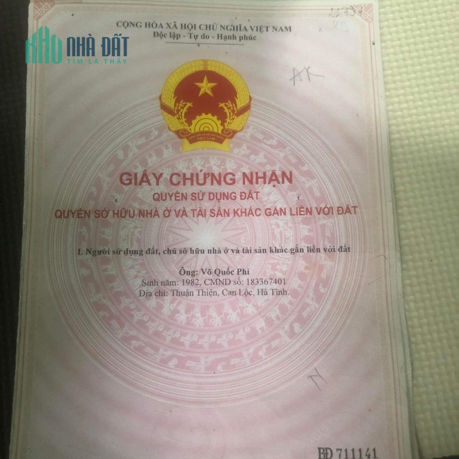 HOT!HOT! CHÍNH CHỦ CẦN BÁN GẤP ĐẤT TẶNG NHÀ TẠI XÃ HẮC DỊCH