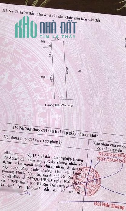 ⛔ Nhà MT ở + kinh doanh- DT: 5.7 x 27m, 4 TỶ - THÁI VĂN LUNG- TP. Bà Rịa