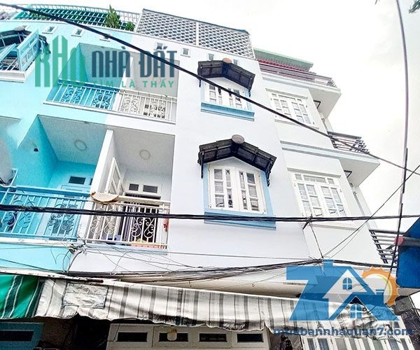 Bán Nhà HXH Bùi Văn Ba, Tân Thuận Đông Quận 7, 4T, 4mx8m, 5 phòng ngủ, Nhà Đẹp, dưới 4 tỷ