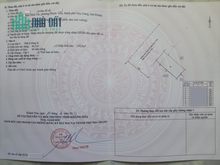 BÁN NHÀ 4 TẦNG TRUNG TÂM KHU BÀN CỜ Ở TP.NHA TRANG DTSD:184M² 8,5 TỶ