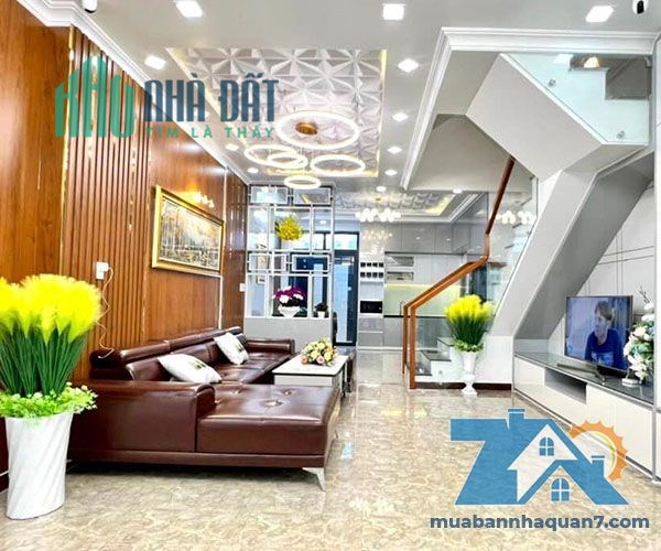Nhà phố hiện đại đường Huỳnh Tấn Phát, khu Green Riverside đối diện Phú Mỹ Hưng 2, nối liền với