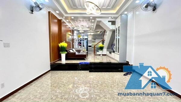 Nhà phố hiện đại đường Huỳnh Tấn Phát, khu Green Riverside đối diện Phú Mỹ Hưng 2, nối liền với