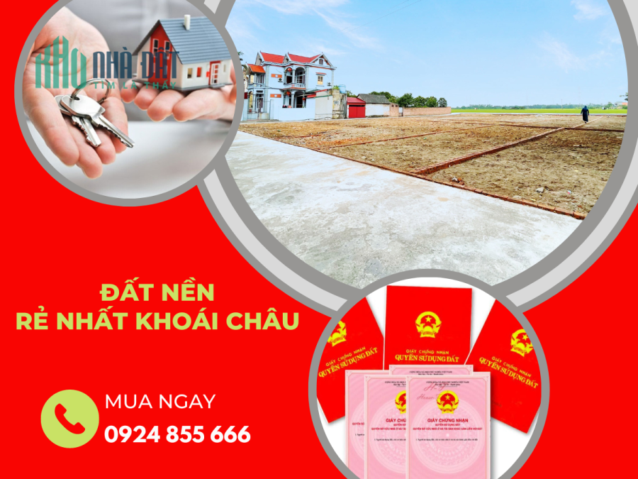 Cắt lô cho khách đất giá rẻ Đông Kết, Khoái Châu chỉ vài trăm triệu/ lô