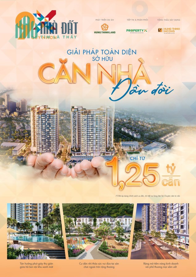 Bán chung cư cao cấp view biển Quy Nhơn chỉ 1,2  tỷ sổ đỏ lâu dài