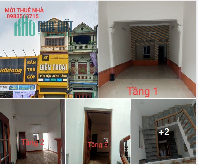 Chính chủ cần cho thuê căn nhà 3 tầng tại Số nhà 107 Mặt Đường Thống Nhất – TP Thái Nguyên