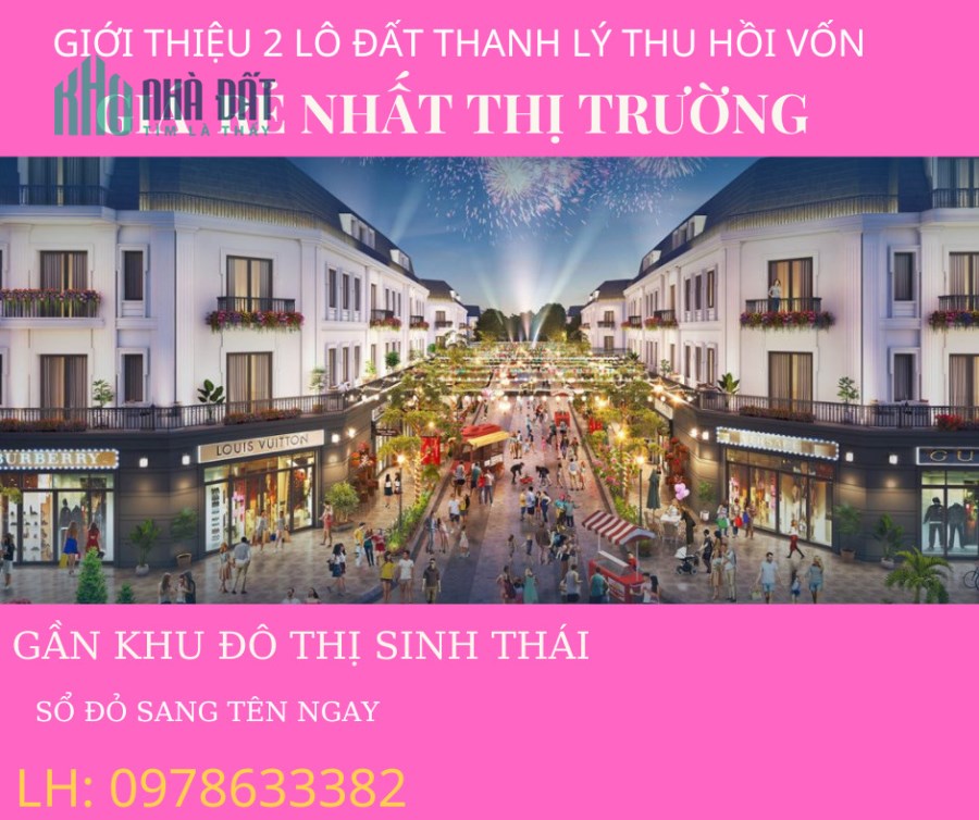 Chính chủ bán lỗ ô đất ngay gần trung tam khu vực tiềm năng phát triển nhât hải phòng