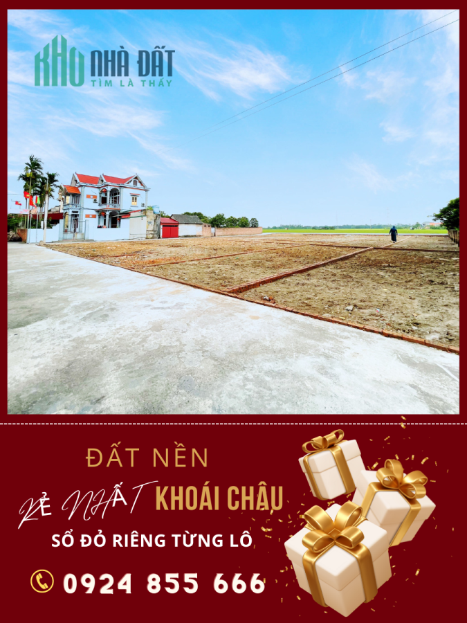 Khách nhờ ra hàng giúp lô đất Khoái Châu, cần tiền bán lỗ.