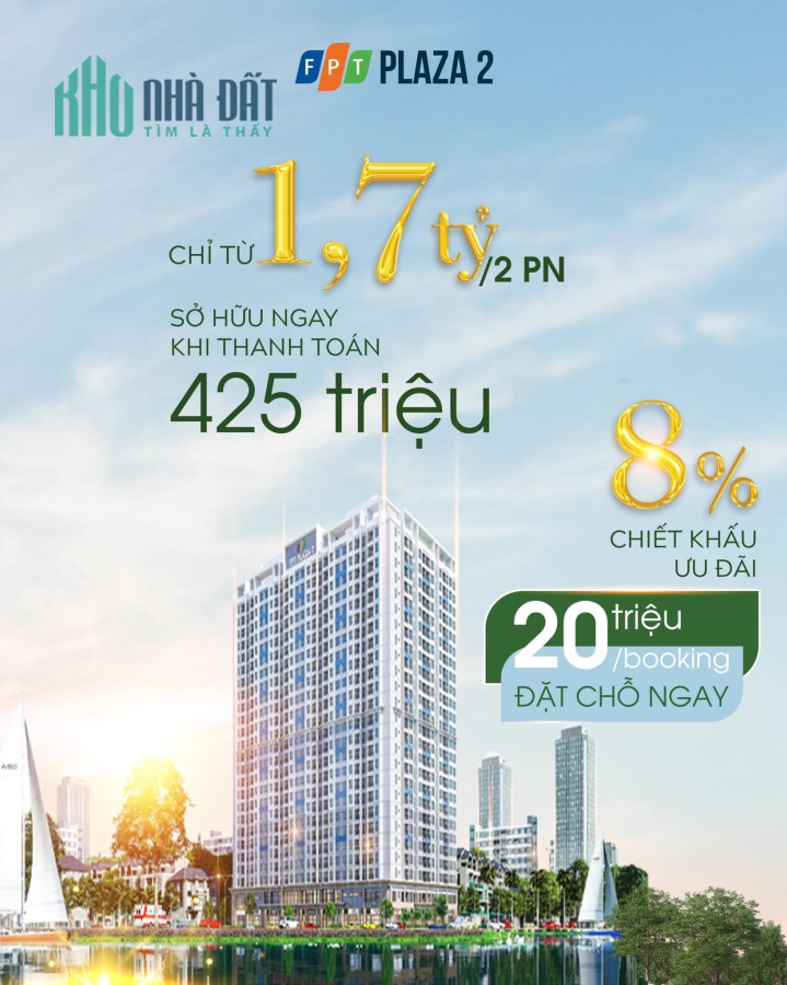 CĂN HỘ FPT PLAZA 2 ĐÀ NẴNG - CHIẾT KHẤU 8%