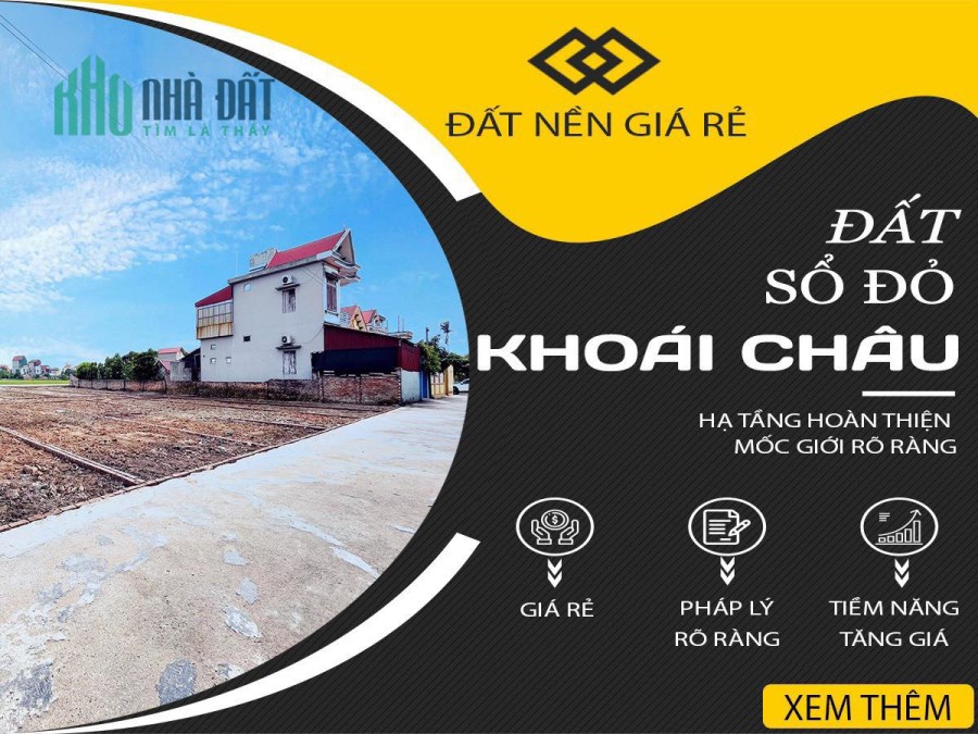 tài chính hơn 600tr sở hữu ngay lô đất thổ cư tại Khoái Châu Hưng Yên