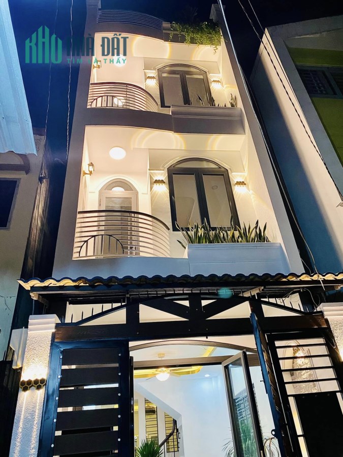 NHÀ MỚI 4 TẦNG NGUYỄN THƯỢNG HIỀN, PHÚ NHUẬN, 46M2 - 4 TẦNG - HẺM BA GÁC THÔNG