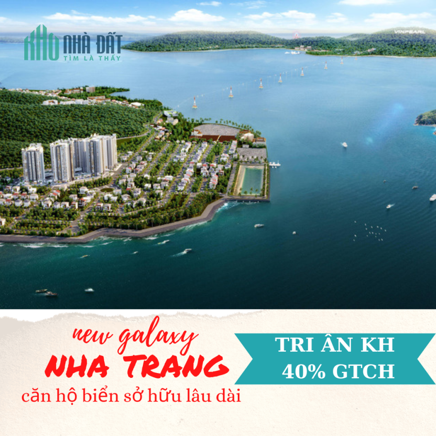 Còn lại duy nhất căn 2 PN, view biển đảo Vinpearl land Nha Trang, tầng cao chỉ với 2 tỷ 500 triệu