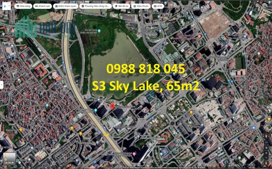 Bán gấp chung cư Sky Lake Phạm Hùng, tòa S3, 2PN, 2 VS, 65m2 view đường nội bộ