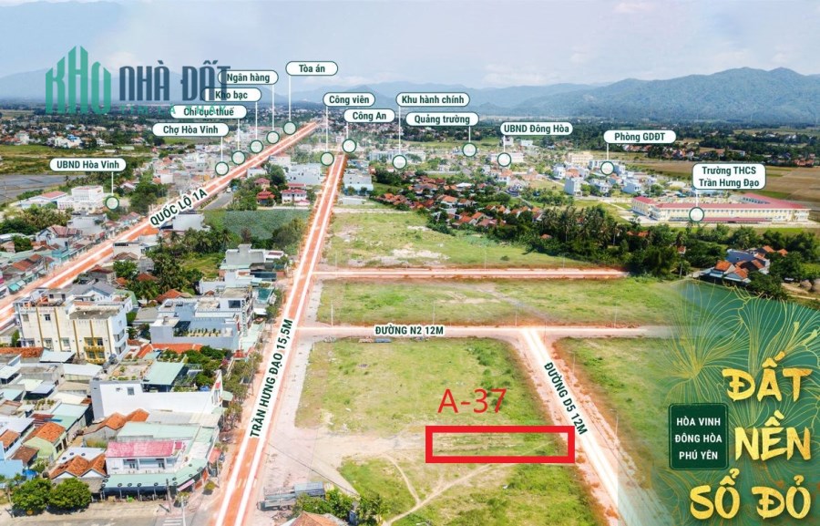 Bán lô đất Biển tại trung tâm hành chính Đông Hòa- Phú yên giá 2 tỷ