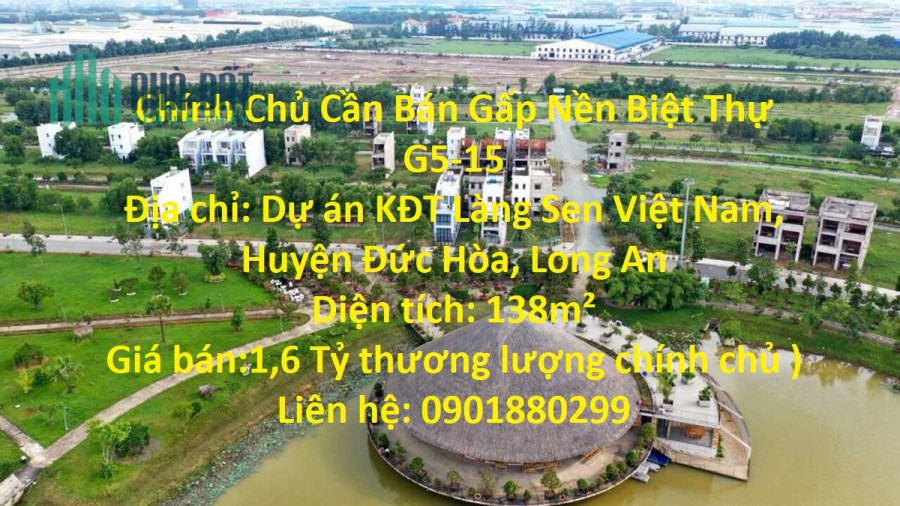 Chính Chủ Cần Bán Gấp Nền Biệt Thự G5-15