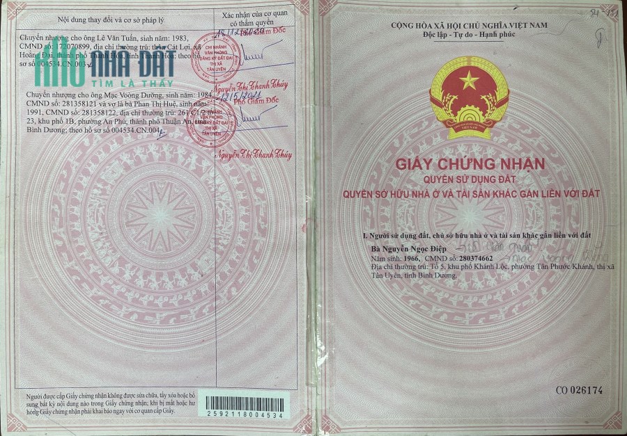 Chính chủ cần bán đất tại Phường Khánh Bình ,Thị Xã Tân Uyên,Tỉnh Bình Dương