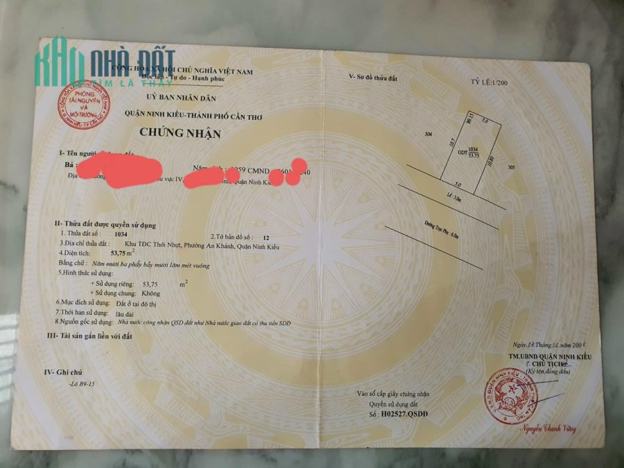 Bán nền mặt tiền đường ngô thì nhậm cách đường tô hiến thành chỉ 30m .Giá : 3 tỷ 150 triệu
