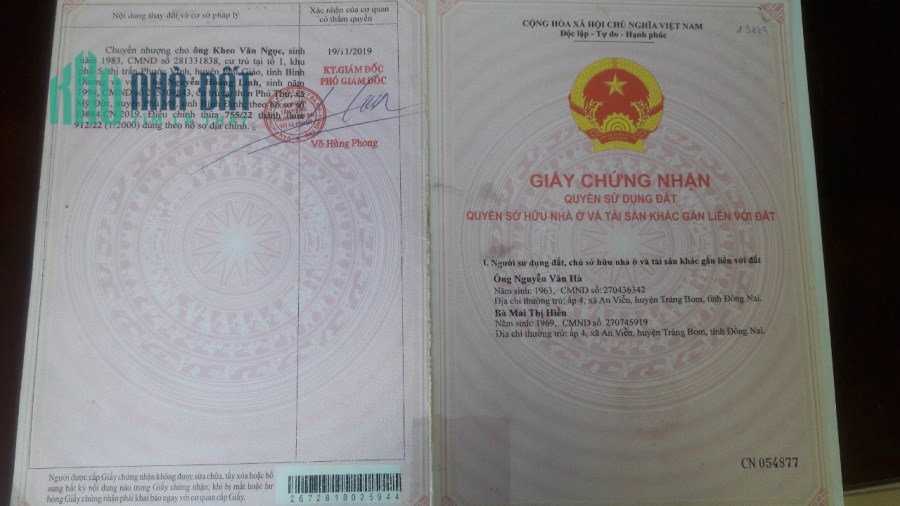 CHÍNH CHỦ BÁN LÔ ĐẤT GẦN KCN SONADEZI CHÂU ĐỨC