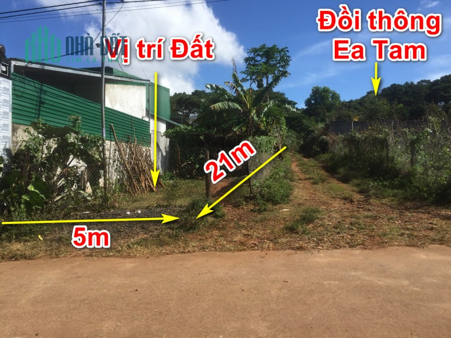 Đất 2 mặt tiền hẻm Mai Thị Lựu - Tp BMT. Dt 5x21m. Giá chỉ 520 triệu
