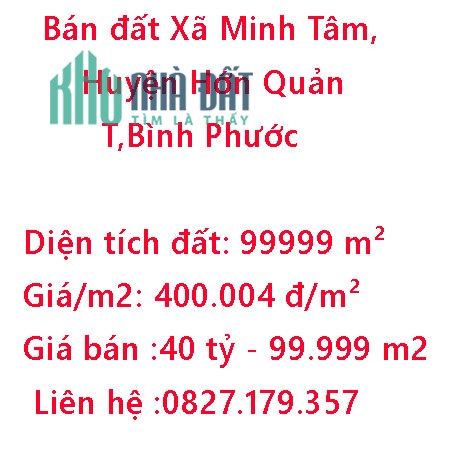 Bán đất 5000m Xã Minh Tâm, Huyện Hớn Quản, Bình Phước