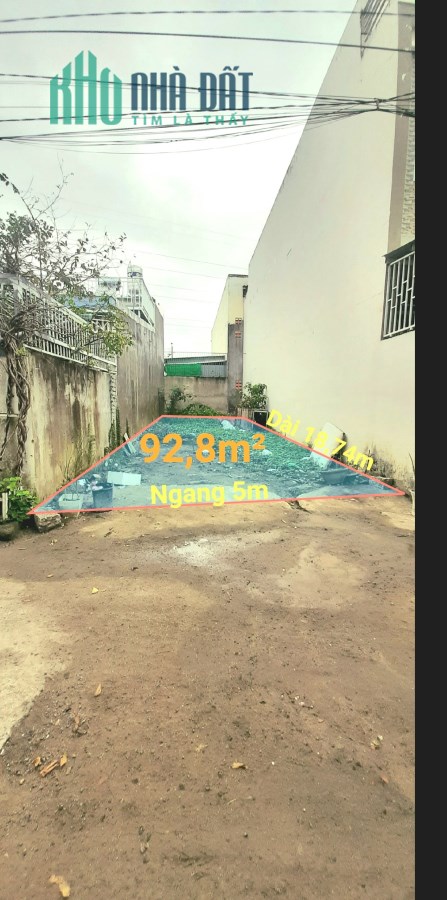 Đất Vĩnh Thạnh, Nha Trang 92,8m2 chỉ 1,6 tỷ
